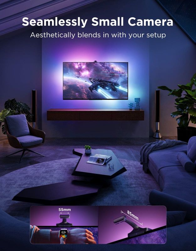 Набор адаптивной подсведки Govee R2A80 Three-camera TV Backlight 55-65', RGBIC, WI-FI/Bluetooth, черный