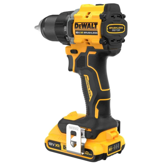 Шуруповерт-дрель аккумуляторная DeWALT XR Li-Ion 18В акб 2х2А·час 74Нм 0-450·0-1650об/мин кейс TSTAK, ЗП 1.12кг