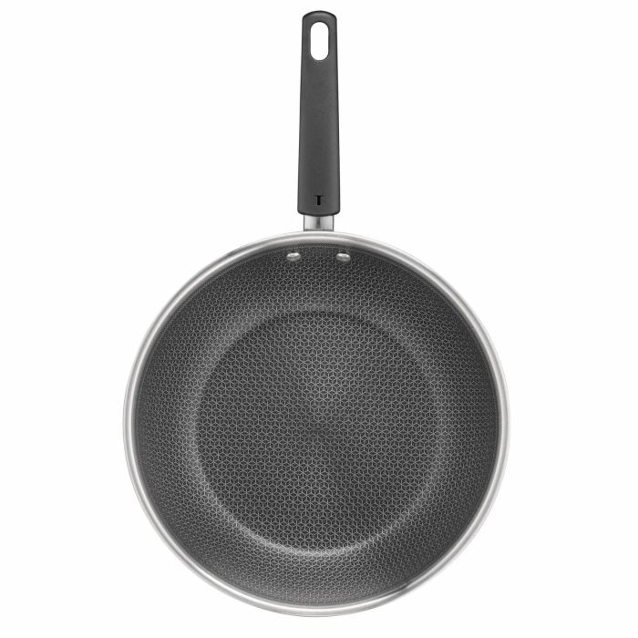 Сковорода WOK Tefal Emotion+ Power, с крышкой, 28см, нержавеющая сталь, алюминиевая сердцевина, хромированная сталь, бакелит, стекло