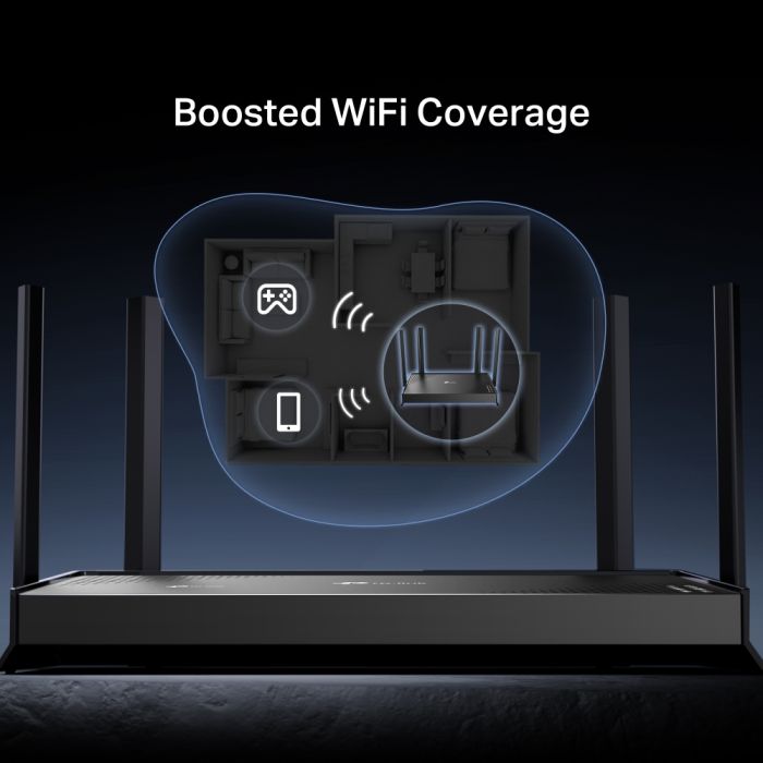 Маршрутизатор TP-LINK Archer BE220 BE3600, 4xGE LAN, 1xGE WAN, MESH
