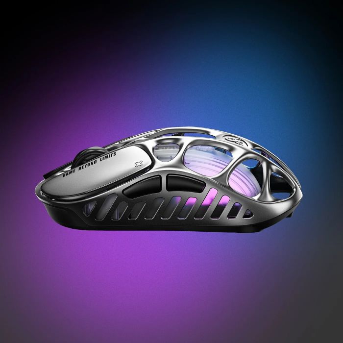 Миша GravaStar Mercury X Pro, 8K, BT/WL/USB-A, RGB, сірий