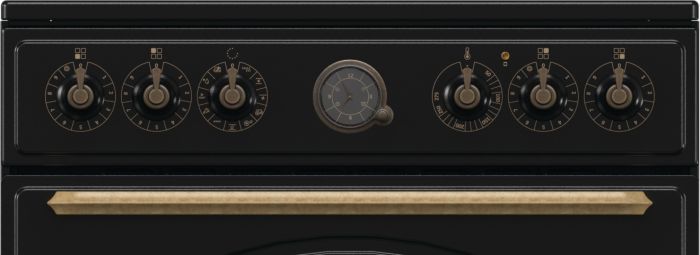 Плита Gorenje электрическая стеклокерамическая, 71л, 60x60см, дисплей, программатор, приготовление с паром, черный матовый