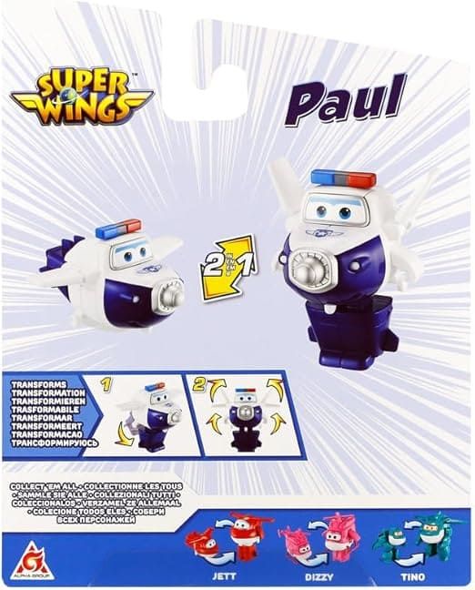 Игровая фигурка-трансформер Super Wings Transforming Пол (Paul), 10см