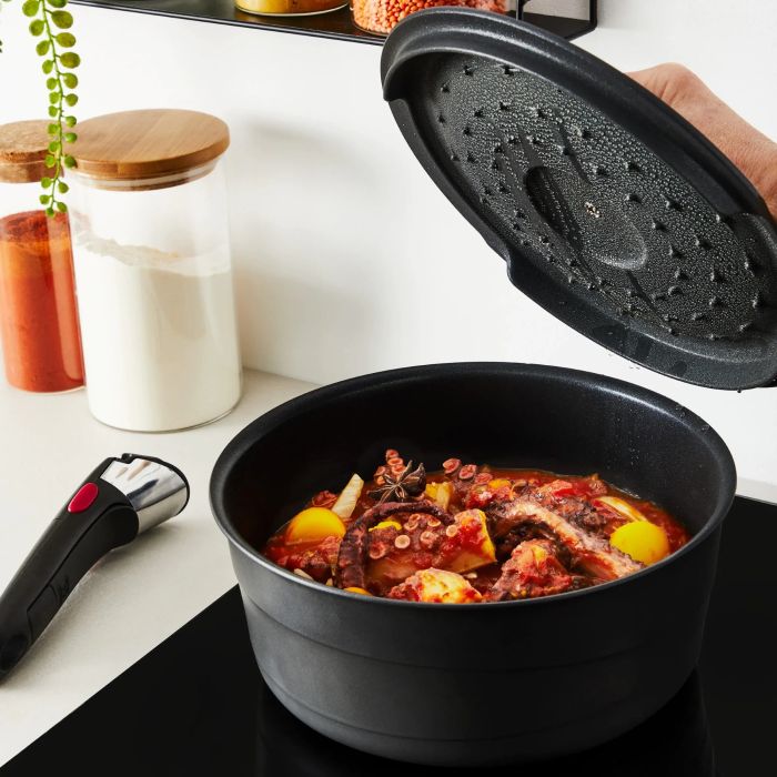 Набір посуду Tefal Ingenio Inspiration, 6предметів, алюміній, скло, бакеліт, чорний