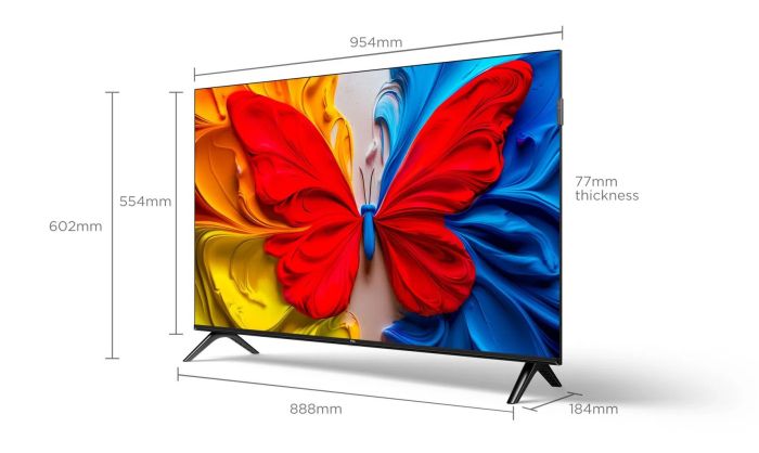 Телевізор 43" TCL QLED FHD 60Hz Smart Android TV Black