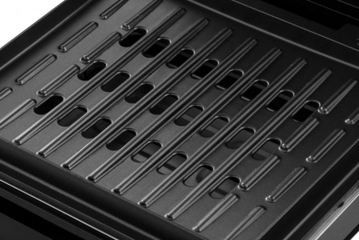Гриль George Foreman прижимной SmokelessGrill 1575Вт, темп. режимов-1, съёмные пластины, пластик, черный