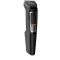 Тример Philips Series 3000, для бороди, вусів, носа та голови, акум., роторний мотор, насадок-5, сталь, чорний