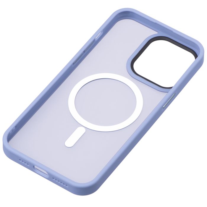 Чохол 2Е Basic для iPhone 15 Pro , Soft Touch MagSafe Cover, синій світлий
