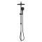 Душова система Grohe QuickFix Vitalio Comfort 250 Cube Flex із перемикачем для душу, верхній душ, лійка, кріпл. - на стійці, матовий чорний