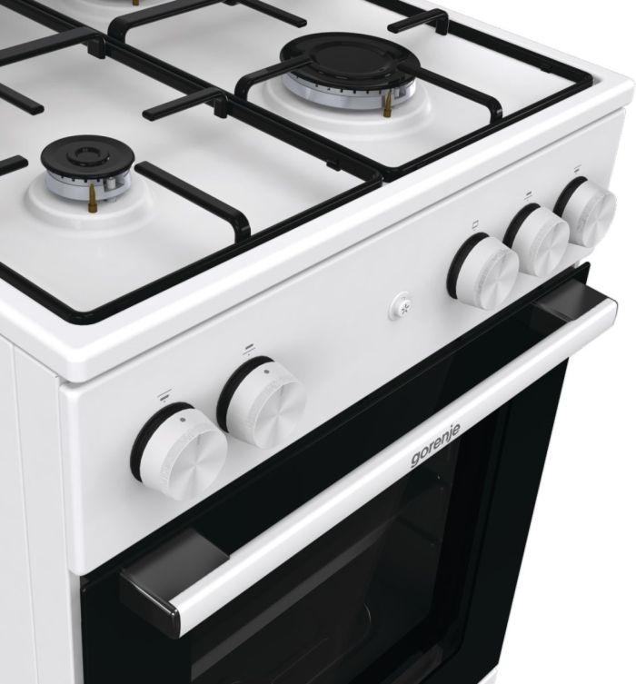 Плита Gorenje  газова, 70л, 50x60см, емальовані, з кришкою, білий