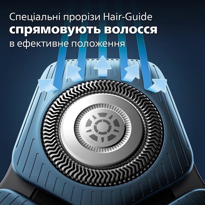 Бритва електр. Philips Series 7000 SkinIQ роторная,  бритв.головок-4, Li-Ion, сух.+влажн., индикат. заряда, триммер, чехол, черный