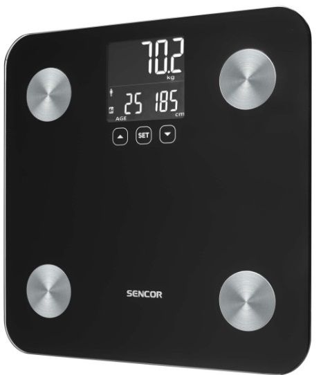Весы напольные Sencor, 180 кг, AAAx3, стекло, черный