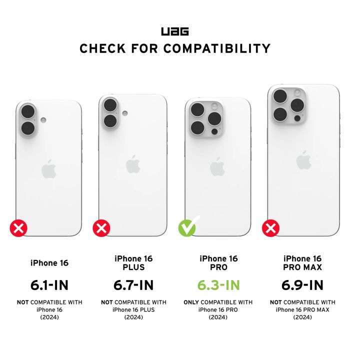 Чохол UAG для iPhone 16 Pro, Pathfinder Clear Magsafe, Active Neon