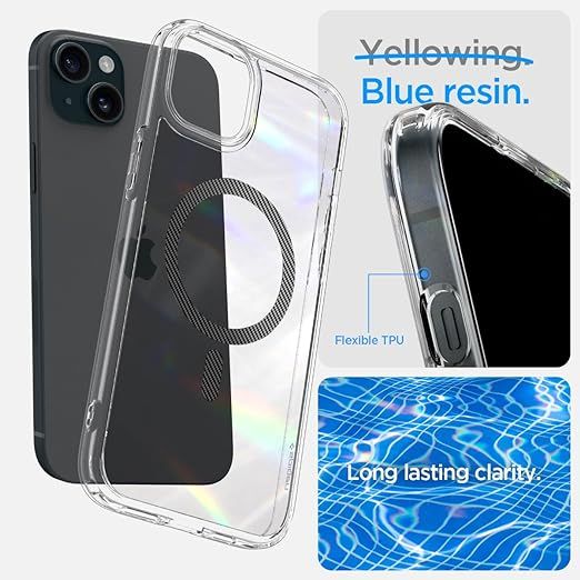 Чохол Spigen для iPhone 15, Ultra Hybrid MagFit, Carbon Fiber