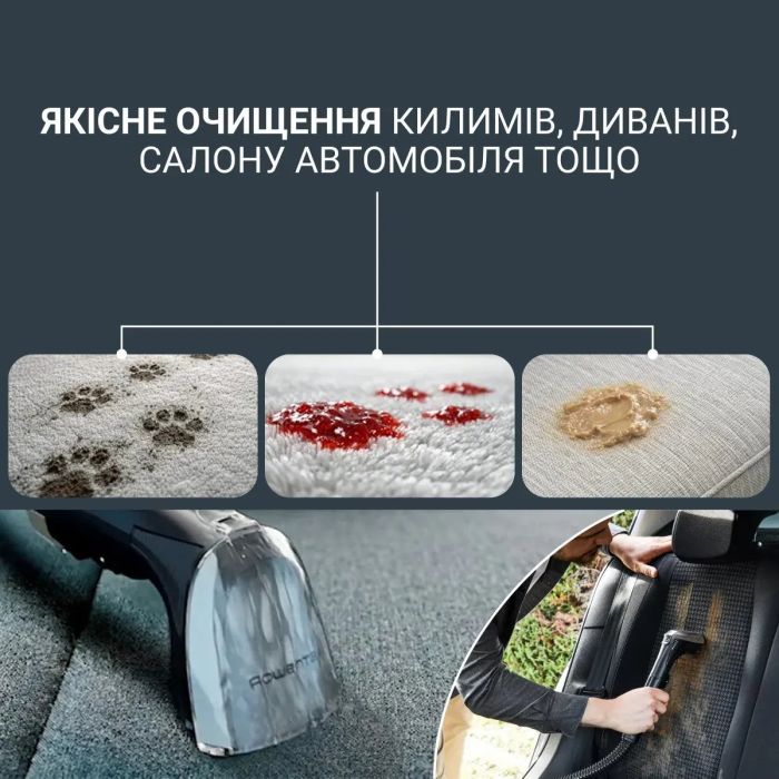 Пылесос Rowenta моющий Clean It Hot & Cold, 1150Вт, конт пыль -1,5л, вода -2,3л, 4 насадки, черно-золотой