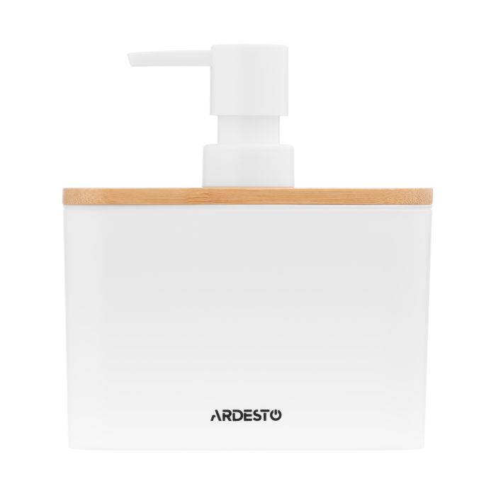 Набір для ванної кімнати Ardesto Minimalism, 3 предмети, поліпропілен, бамбук, білий