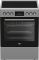 Плита Beko электрическая стеклокерамическая, 66л, 60x60см, дисплей, конвекция, нерж