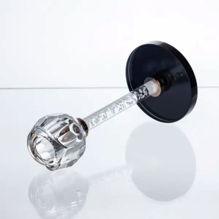 Скляний свічник Crystal Pillar 17 см на стіл декоративний HP-7-27