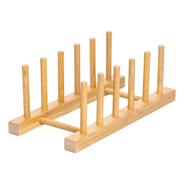 Підставка для тарілок та кришок дерев'яна на кухню 24.5×12×9.5 (см) HB-40-12