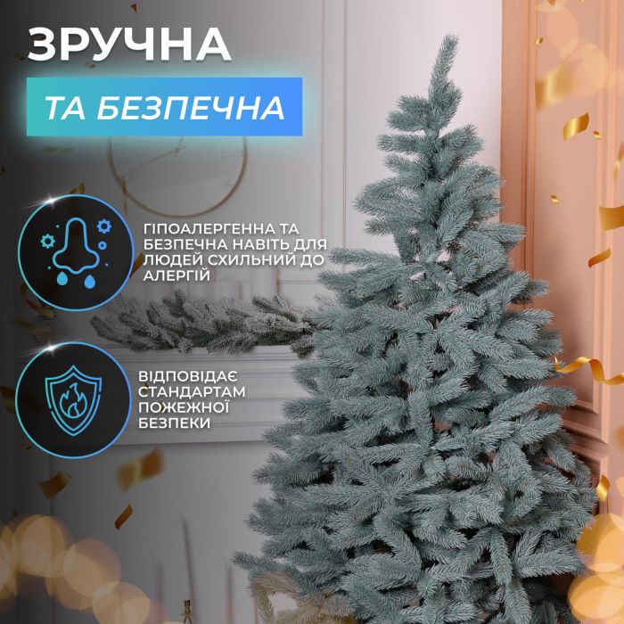 Лита штучна ялинка 1,1 м блакитна Косовська Преміум KOS-KOSBL11
