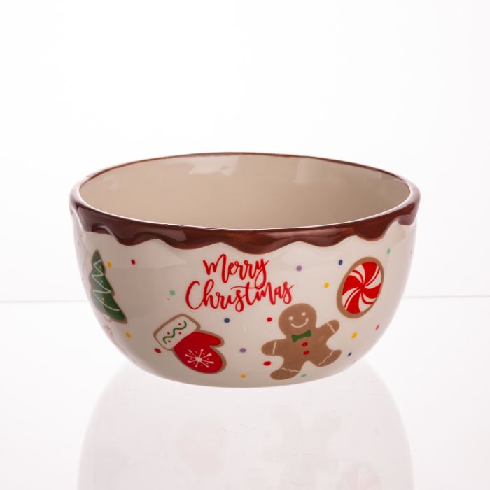 Тарілка супова порцелянова новорічна Merry Christmas 800 мл CR-1-44