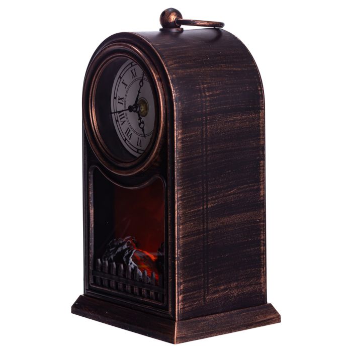 Декоративний камін-годинник LED-підсвічування USB 25×14×40 (см) CR-3-6