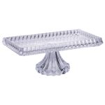 Тортівниця прямокутна на ніжці 33×17×13.5 (см) скляна HP-19-146C