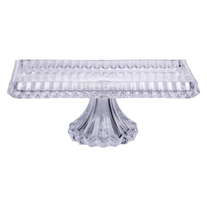 Тортівниця прямокутна на ніжці 33×17×13.5 (см) скляна HP-19-146C