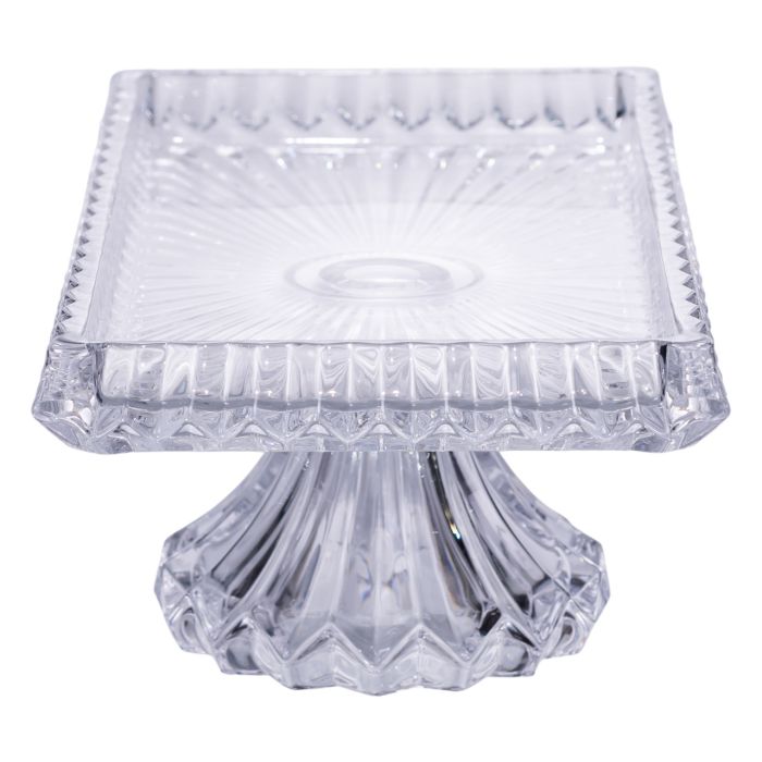 Тортівниця прямокутна на ніжці 33×17×13.5 (см) скляна HP-19-146C