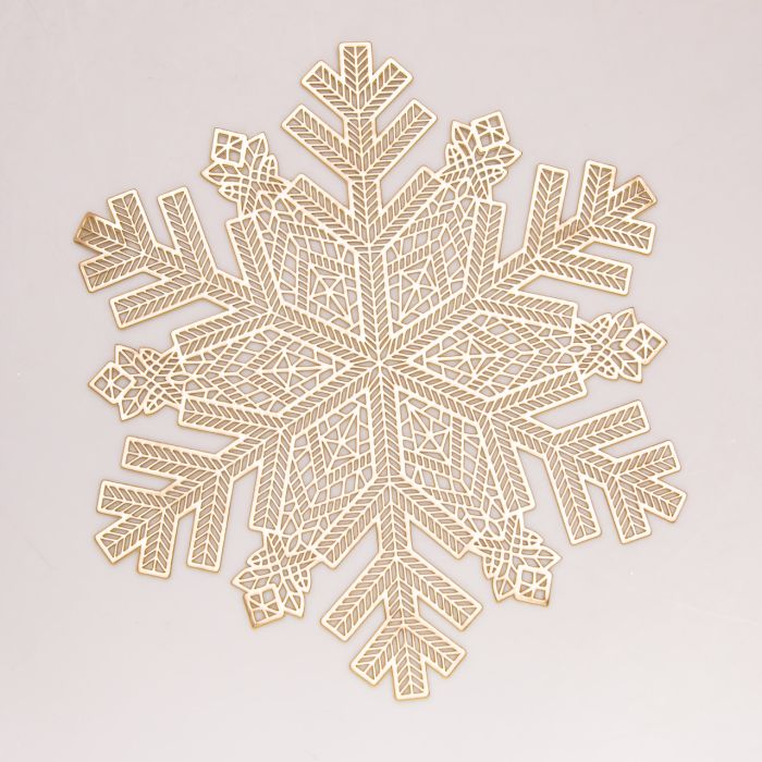 Килимок для сервірування столу Snowflake 38 см, золото HP-36327-13