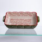Форма для випікання Vintage 28×17×5 (см) прямокутна форма для випікання в духовці з ручками Зеленая HM05-10