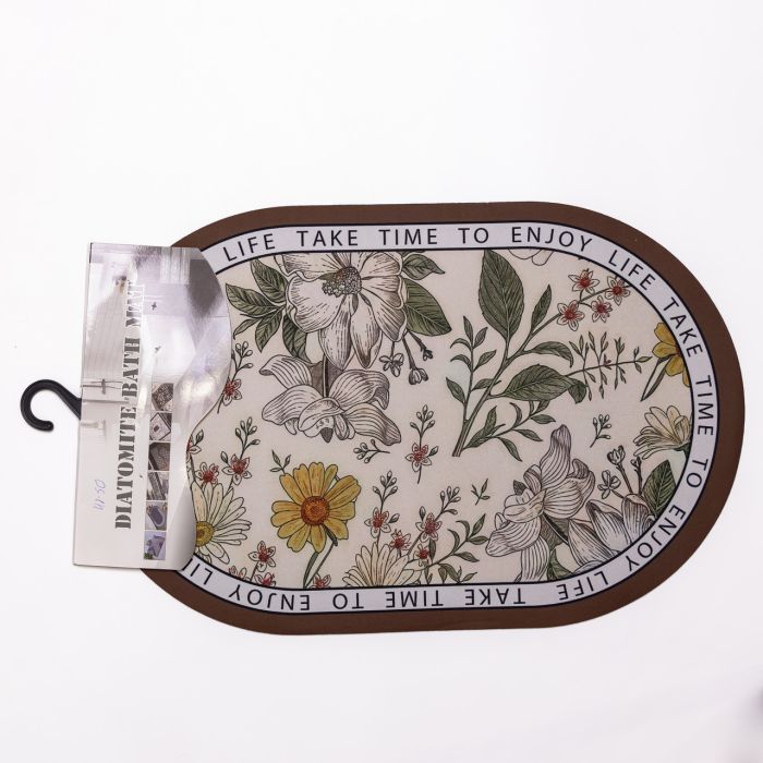 Килимок діатомітовий Floral Oval 38*58 см універсальний овальний HP-42-50