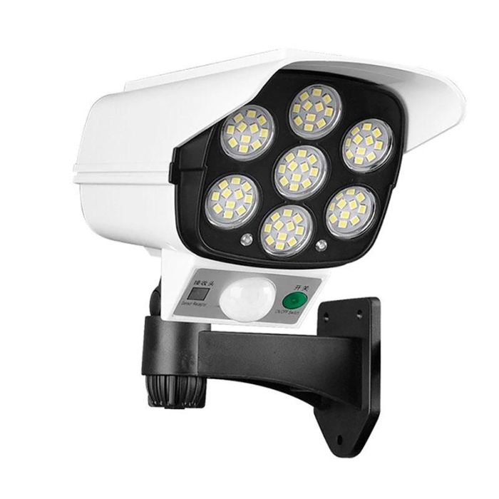 Вуличний ліхтар настінний 77 COB LED з датчиком руху та сонячною панеллю автономна лампа для саду городу HP-L-4