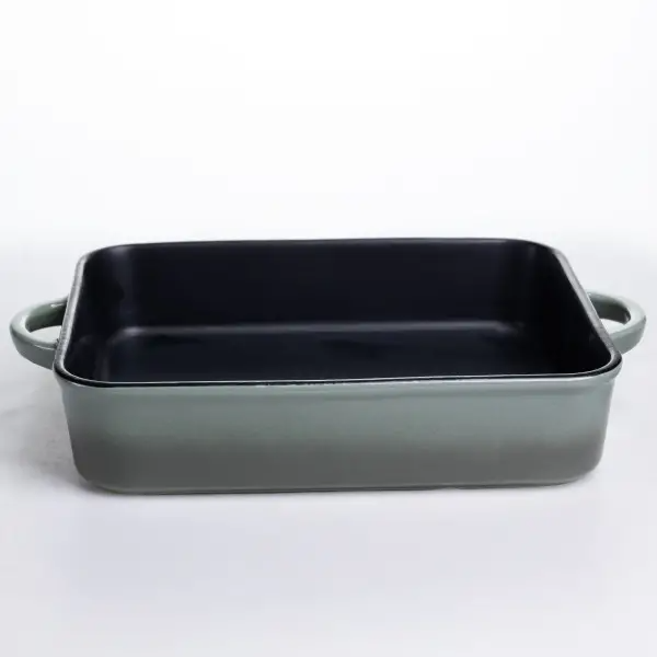 Форма для випікання порцелянова з ручками 29.5х23.5х6.5 см чорний KS-624