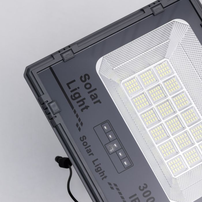 Вуличний LED ліхтар на сонячних батареях 31.6x27.8x7.5 см прожектор світлодіодний вуличний 270 LED 300 Вт із сонячною панеллю HP-5-62