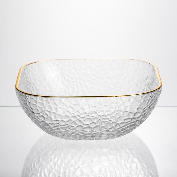Набір салатниць Golden 7 штук 1.5 л/0.2 л із золотою окантовкою Yiwu HP-34-43