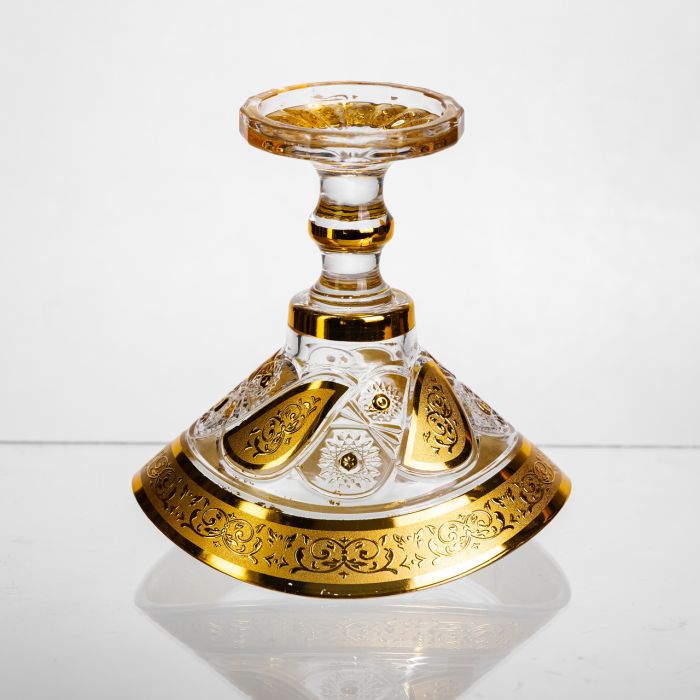 Цукерниця скляна Bogema Gold 15 см Yiwu HP-34-134