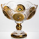 Ваза для фруктів скляна Gold Glass 22 см Yiwu HP-34-140