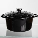Каструля чавунна емальована 4 л, чорний Yiwu HP-FLG-1 BLACK