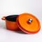 Кокотниця чавунна емальована 5,5 л, помаранчевий Yiwu HP-FLG-5 ORANGE
