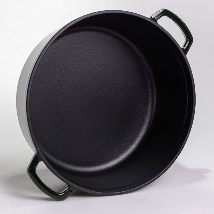 Кокотниця чавунна емальована 7,5 л, малахіт Yiwu HP-FLG-14 green