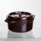 Кокотниця чавунна емальована 2,5 л, бургунді Yiwu HP-FLG-9 burgundy
