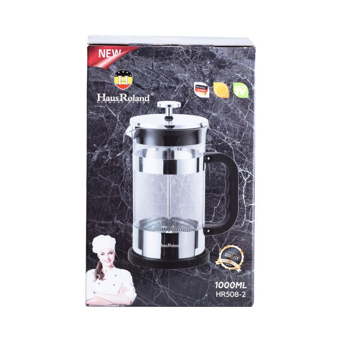Заварник для чаю з френч пресом скляний 1л HP33541