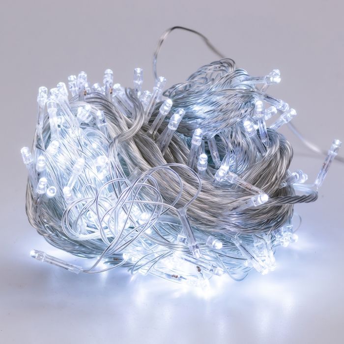 Гірлянда нитка світлодіодна GarlandoPro 190 LED лампочок 18м 8 режимів лед гірлянда Білий W400LEDW