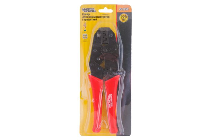 Кліщі для обтиску контактів Mastertool 220 мм 0.5-6 мм² (75-2250)