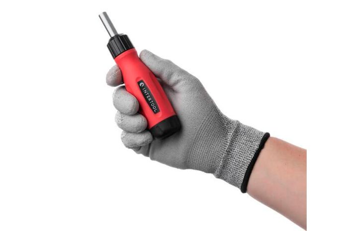 Викрутка Intertool реверсивна 12 од. (VT-1003)
