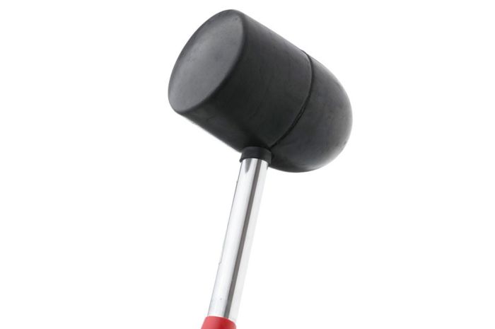 Киянка Intertool 1250 г х 90 мм Чорна гума ручка дерево (HT-0228)