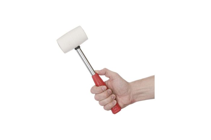Киянка Intertool 450 г х 65 мм белая ручка металл (HT-0227)