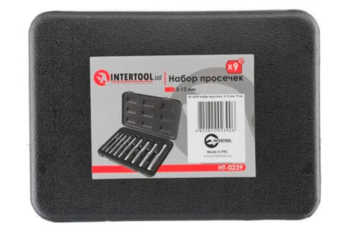 Набір просечек Intertool 9 шт. 3-12 мм (HT-0239)