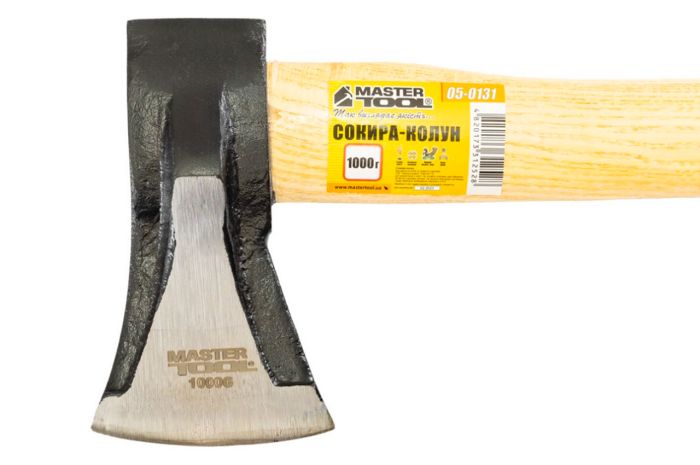Сокира-колун Mastertool 1000 г ручка дерев'яна (05-0131)